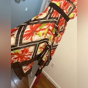 NY & Comp. Halter Pink and Brown Patterned Dress * Size Large* NWT